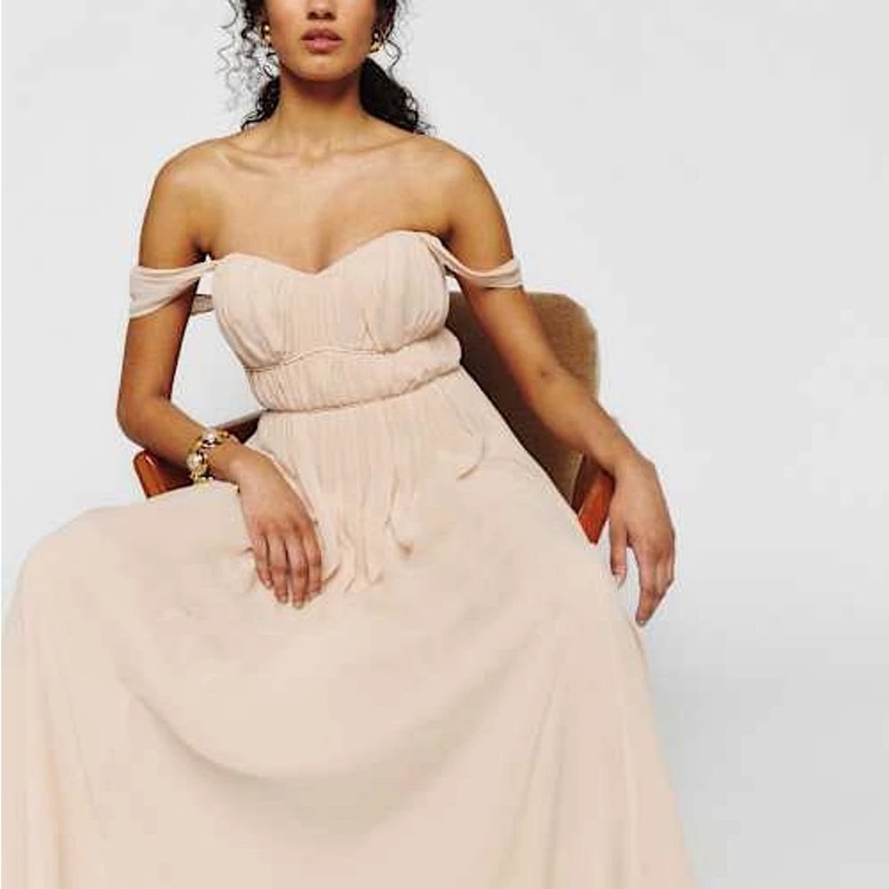 Reformation Jayde Dress in Prosecco